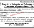 Jobs In University Of Engineering And Technology Uet Lahore