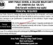 Army Public School & College Head Office Announced Latest Advertisement