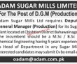 Bahawalnagar Adam Sugar Mills Limited Today New Jobs 2022 Advertisement