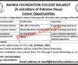 Bahria Foundation Pk Jobs 2021 | Pakistan Navy Bahria Foundation