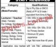 Fazaia Paf Inter College Announced Faculty Pk Jobs 2021