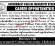 Gcu Jobs 2022 | Government College University Headquarters Announced Latest