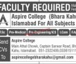 Islamabad Aspire College Latest Govt In Pakistan Jobs 2022 Advertisement