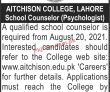 Jobs In Aitchison College Lahore