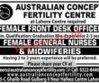 Jobs In Australian Concept Fertility Centre