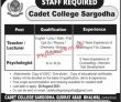 Jobs In Cadet College Sargodha