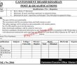 Jobs in Cantonment Board Kharian