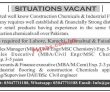 Jobs in Construction Chemicals & Industrial Flooring Company