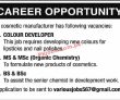 Jobs In Cosmetic Manufacturer