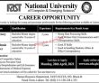 Jobs in FAST National University of Computer & Emerging Sciences