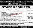 Jobs In Fazaia Degree College