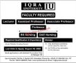 Jobs In Iqra University Iu