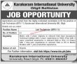 Jobs In Karakoram International University