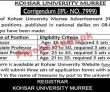Jobs In Kohsar University Murree