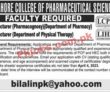 Jobs In Lahore College Of Pharmaceutical Sciences
