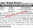 Jobs In Lahore School System Islamabad