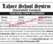 Jobs In Lahore School System