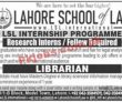 Jobs In Lahore School Of Law