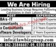 Jobs In Leading Business Group Lahore