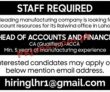Jobs In Leading Manufacturing Company