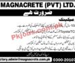 Jobs In Magnacrete Pvt Ltd