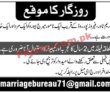 Jobs in Marriage Bureau
