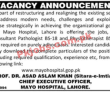 Jobs in Mayo Hospital Lahore