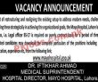 Jobs In Mayo Hospital Lahore