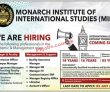 Jobs In Monarch Institute Of International Studies Miis
