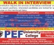 Jobs In Pef University College