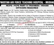 Jobs In Pakistan Air Force Teaching Hospital Mushaf