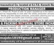 Jobs in Pharmaceutical Co Karachi