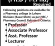 Jobs In Pharmacy College Lahore