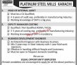 Jobs In Platinum Steel Mills Karachi