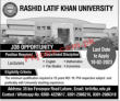Jobs In Rashid Latif Khan University