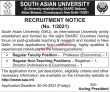 Jobs in South Asian University SAU