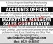 Jobs In Steel Pipe Manufacturing Industry Lahore