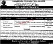 Jobs in University of Education Lahore