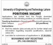Jobs In University Of Engineering And Technology