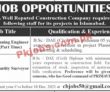 Jobs In Well Reputed Construction Company