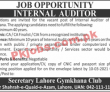 Lahore Gymkhana Club Management PK Jobs 2021