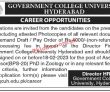 Latest Government College University Jobs 2023