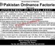 Latest Pof Pakistan Ordnance Factories Recruitments Jobs 2023