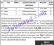 Mastung Cadet College New Govt In Pakistan Jobs 2022 Advertisement