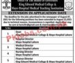Medical College Pk Jobs 2021 | King Edward Medical College