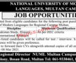 National University of Modern Languages (NUML) PK Jobs 2021