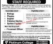 New Latest Jobs Pakistan Platinum College Jobs 2022 Pk