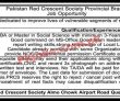 Prcs Jobs 2022 | Pakistan Red Crescent Society Prcs Provincial