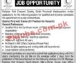 Prcs Pk Job 2021 | Pakistan Red Crescent Society Prcs