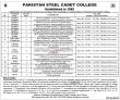 Pakistan Steel Cadet College Head Office Announced Latest Recruitments Jobs